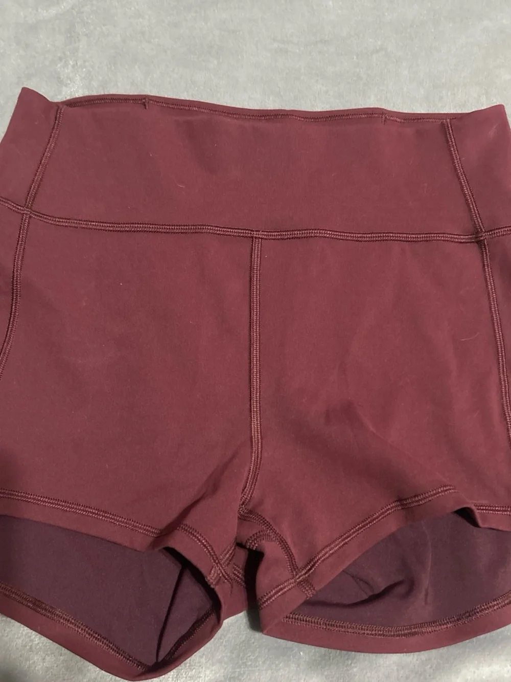 lululemon athletica Deep Burgundy High-Rise Bike Shorts